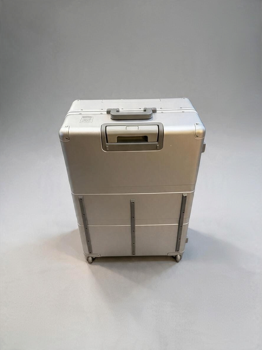 Paradox Aviation 30-inch GEN2 silver hard-shell flight crew check-in luggage with retractable handle and wheels.
