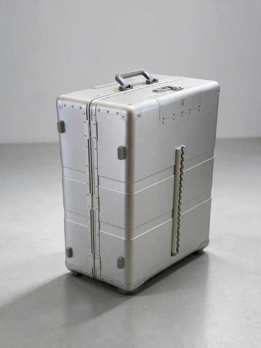Paradox Aviation 30-inch GEN2 silver hard-shell flight crew check-in luggage with reinforced aluminum construction.