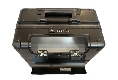 Paradox Aviation GEN2 22-inch professional flight crew roll aboard case in black with TSA lock and cargo track.
