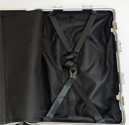 Interior of a Paradox Aviation GEN2 professional flight crew check-aboard case with black lining and packing straps.