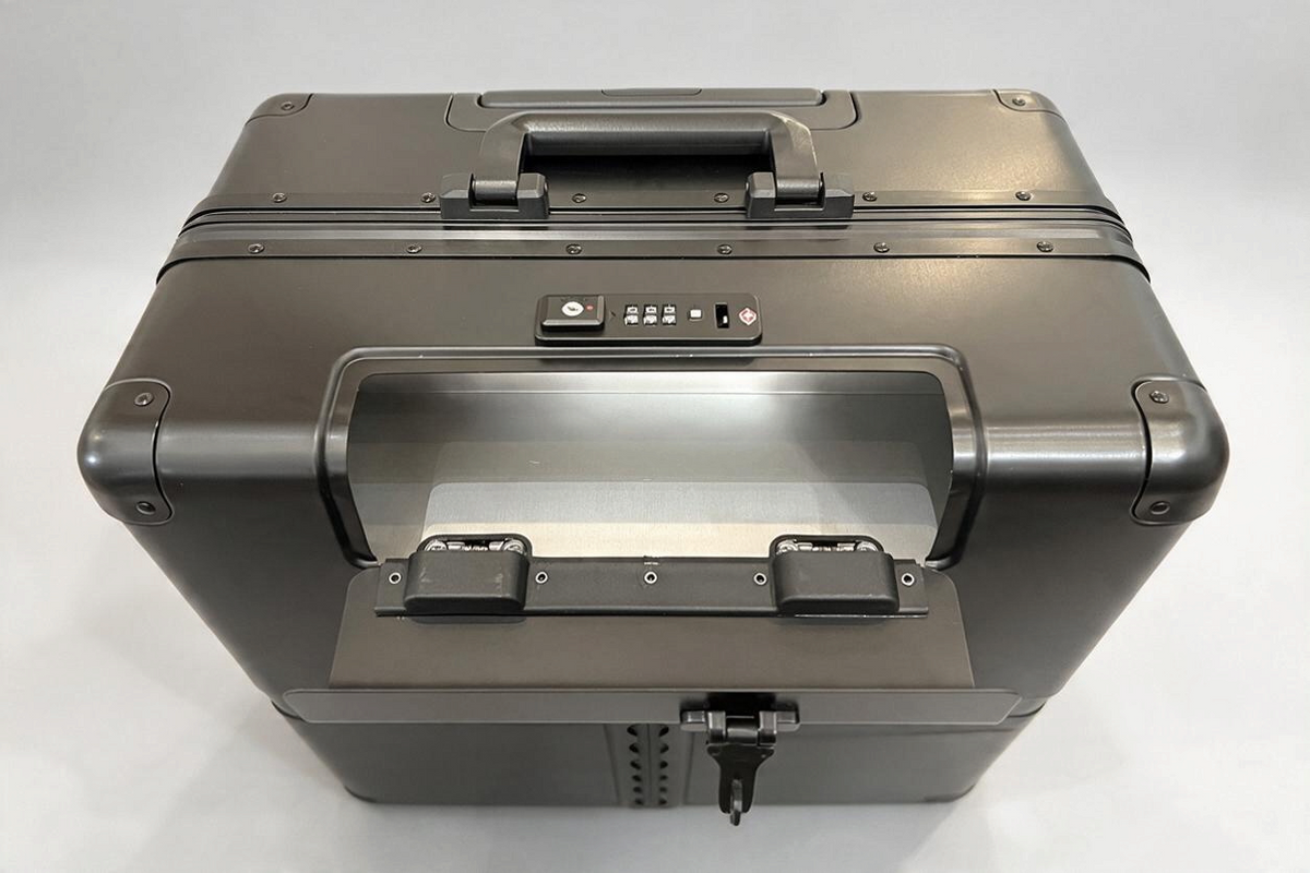Paradox Aviation GEN2 30-inch professional flight crew check-aboard luggage in dark grey with TSA lock and cargo track