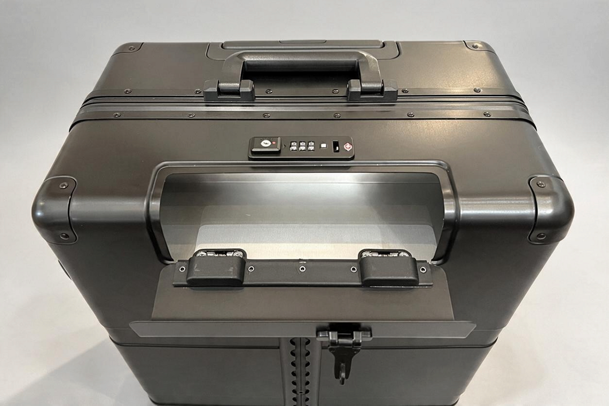 Paradox Aviation GEN2 30-inch professional flight crew check-aboard luggage in matte black with TSA lock and handle.