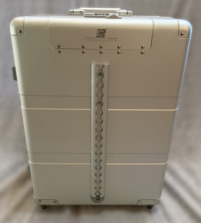 Paradox Aviation 25-inch GEN2 professional flight crew roll aboard suitcase in starlight silver with cargo track