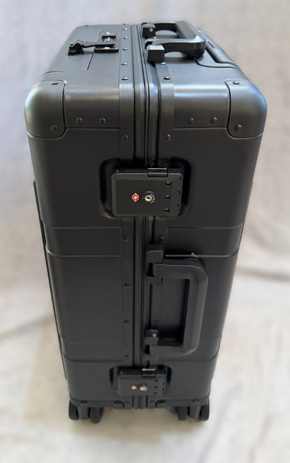 Paradox Aviation GEN2 Frequent Flyer 22-inch carry-on luggage in dark sky matte black with TSA locks and reinforced corners.