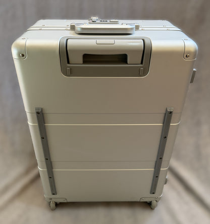 Paradox Aviation 25-inch GEN2 silver hard-shell flight crew roll-aboard luggage with retractable handle and wheels